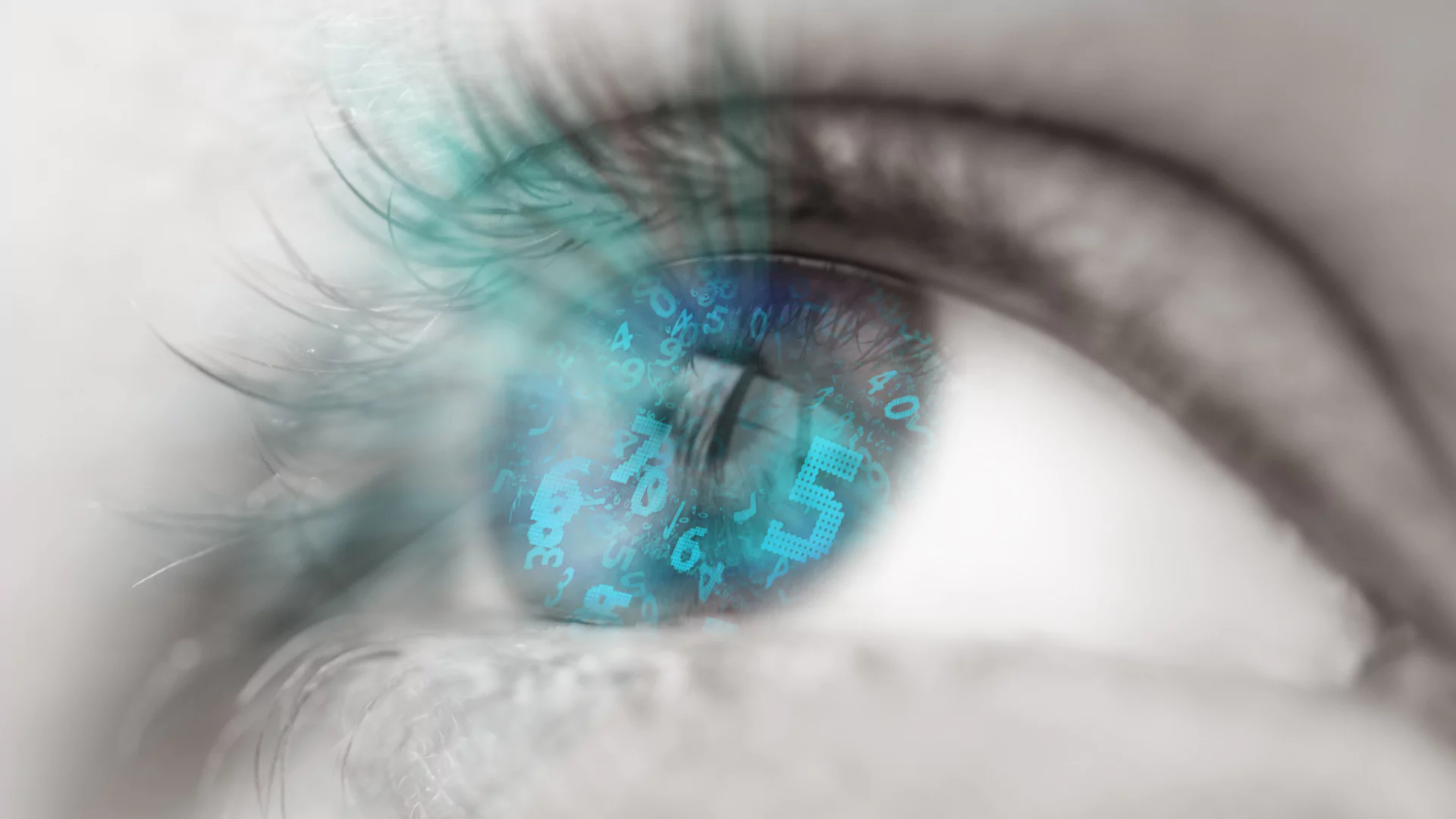 An eye with AI reflected in it - for the blog called - Human-Centered Generative Design Remains Critical in an AI-Driven World