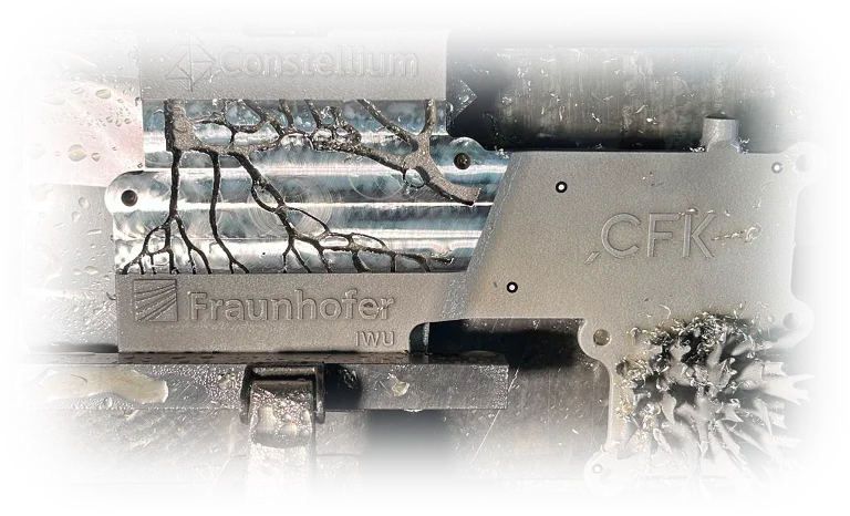 Fraunhofer ToffeeX and Constellium cold plate plus heat sink generative design