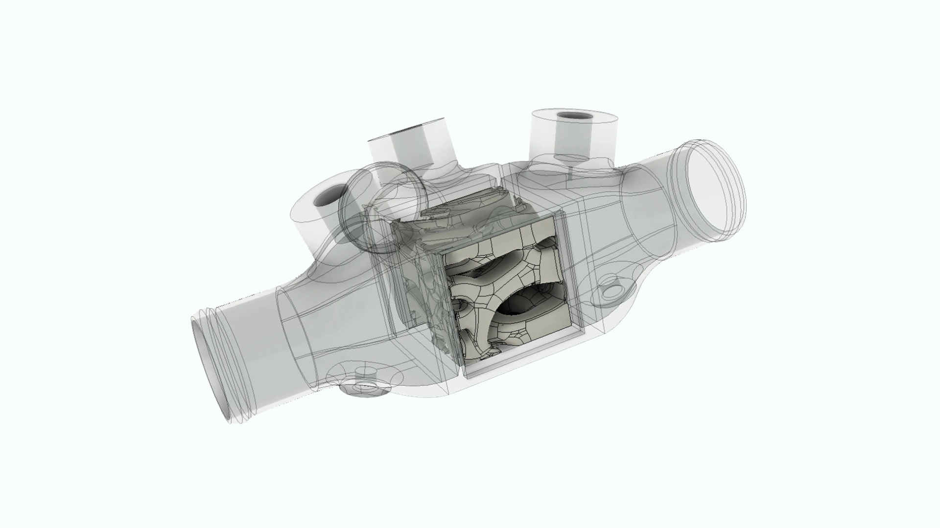 Design and optimization of an cross-flow oil cooler - feaured image shoing the oil cooler housed inside the heat exchanger