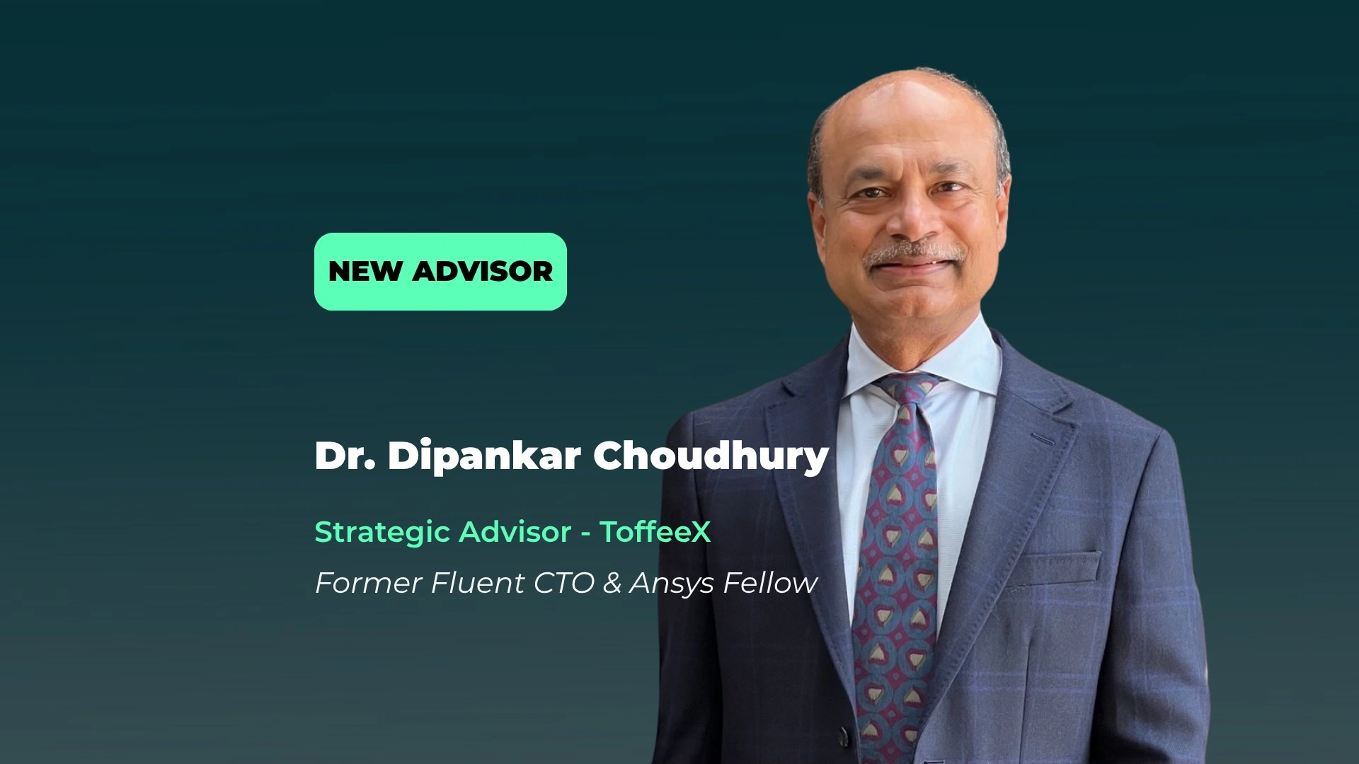 Dipankar Joins ToffeeX as strategic advisor